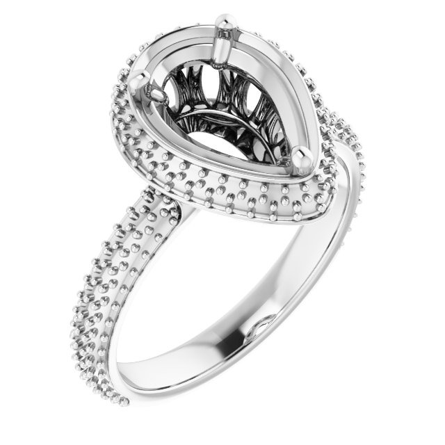 Pavé-Style Double Halo-Style Engagement Ring
