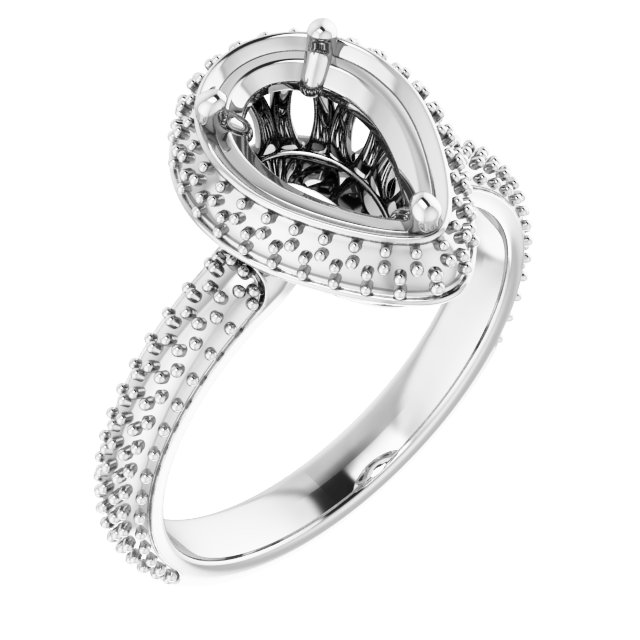 Pavé-Style Double Halo-Style Engagement Ring