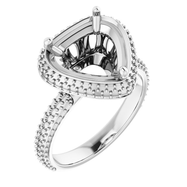 Pavé-Style Double Halo-Style Engagement Ring