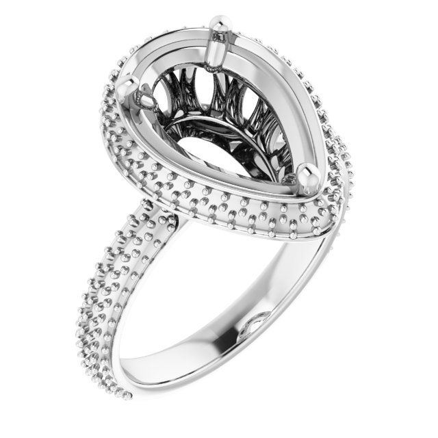 Pavé-Style Double Halo-Style Engagement Ring