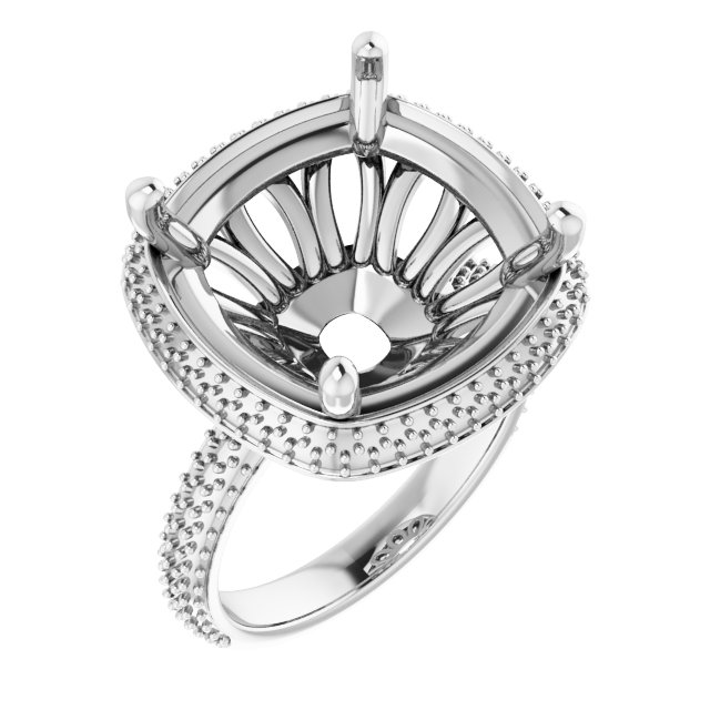 Pavé-Style Double Halo-Style Engagement Ring