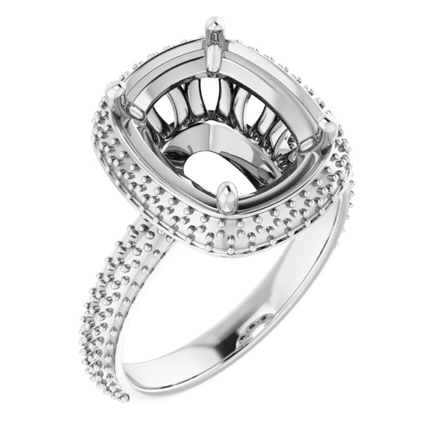 Pavé-Style Double Halo-Style Engagement Ring