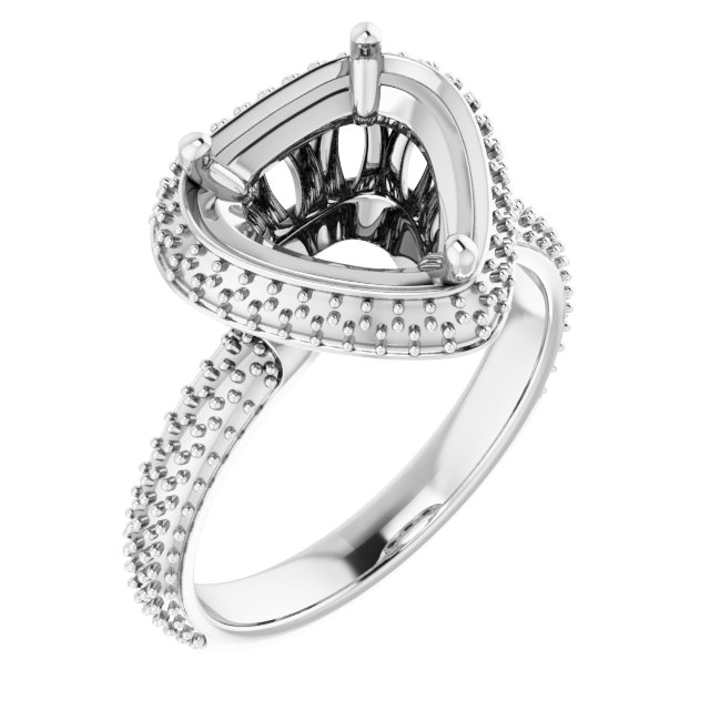 Pavé-Style Double Halo-Style Engagement Ring