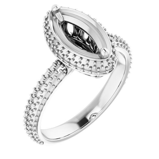 Pavé-Style Double Halo-Style Engagement Ring