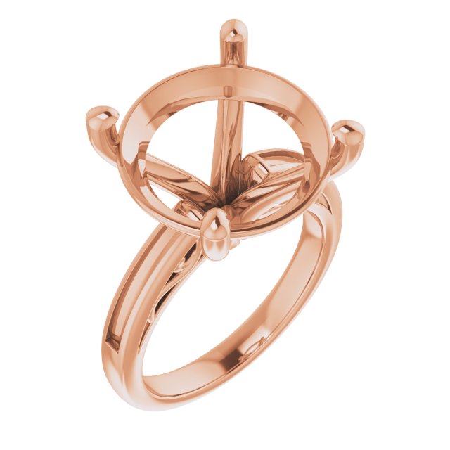 Channel-Set Accented Sculptural Engagement Ring
