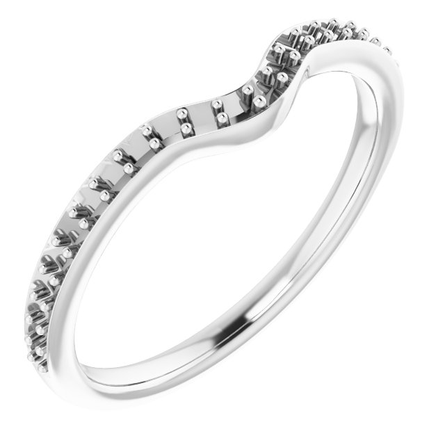 14K White 1/6 CTW Natural Diamond Band
