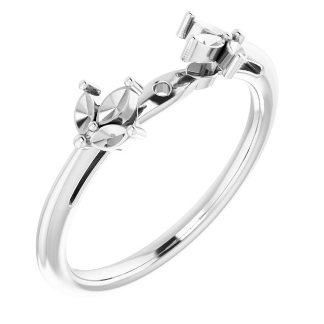 Accented Cathedral-Style Floral Peg Shank