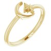 14K Yellow Crescent Moon and Star Negative Space Ring Ref. 14124355