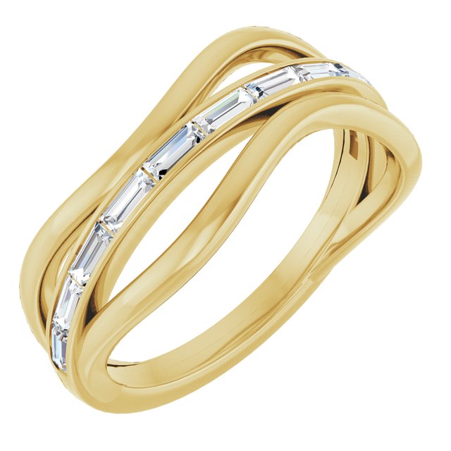 14K Gold 3-Stone .08 CTW Diamond Freeform Promise Ring - White or Yellow Gold 14K Gold 3-Stone .08 CTW Diamond Freeform Promise Ring - White or Yellow Gold