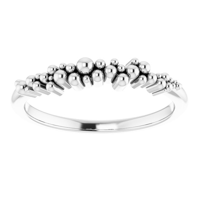 Sterling Silver Stackable Bead Ring 