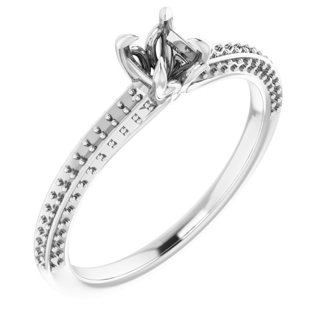 Claw-Prong Accented Engagement Ring
