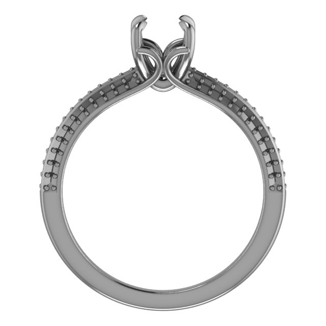 10 mm Square Engagement Ring Mounting view 2