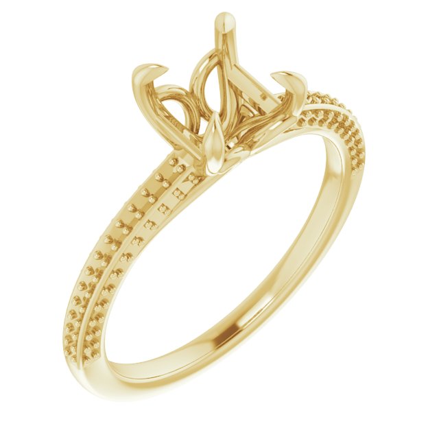 Claw-Prong Accented Engagement Ring