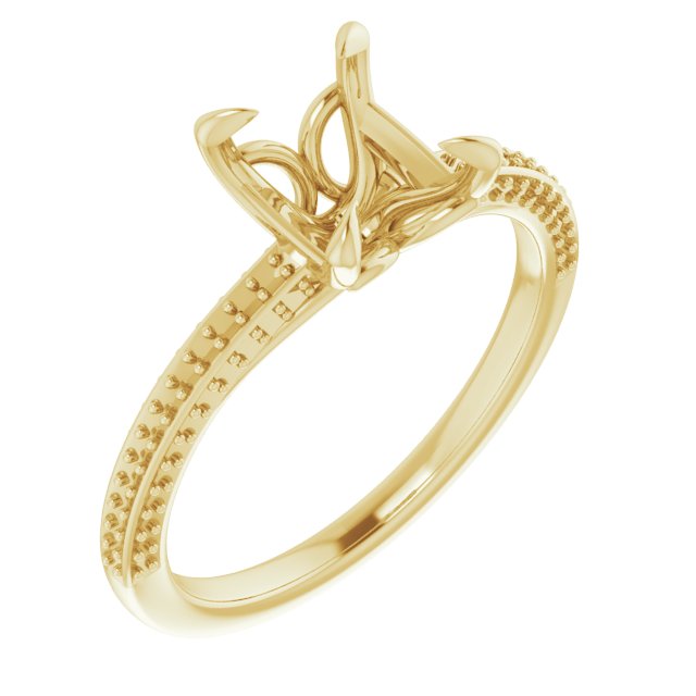 Claw-Prong Accented Engagement Ring