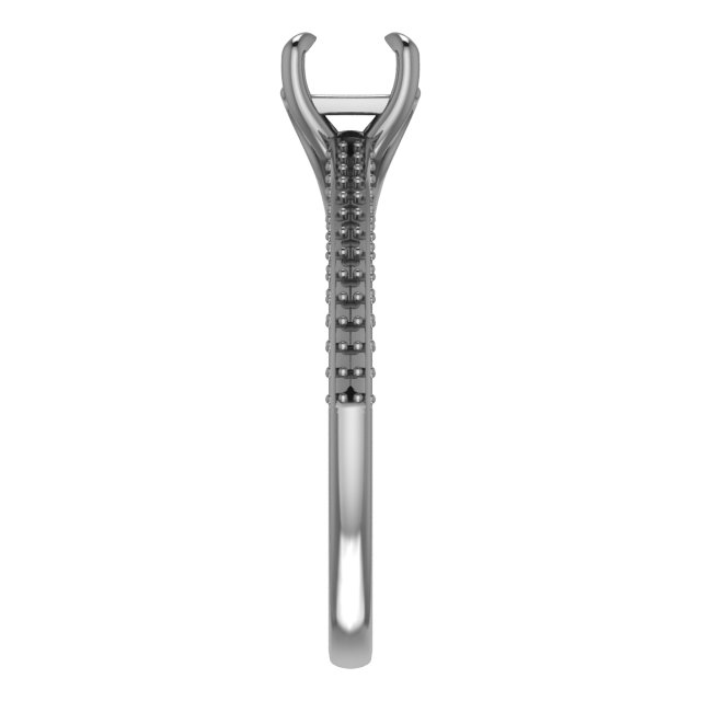 10 mm Square Engagement Ring Mounting view 4