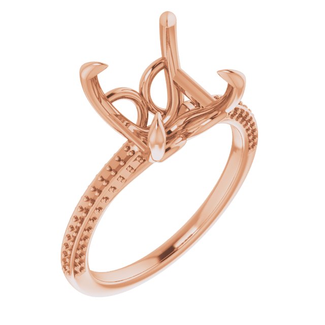 Claw-Prong Accented Engagement Ring