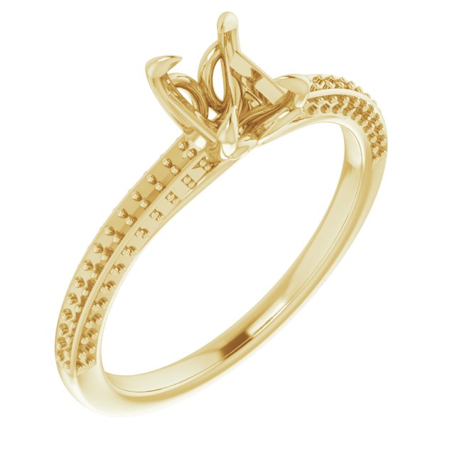 Claw-Prong Accented Engagement Ring