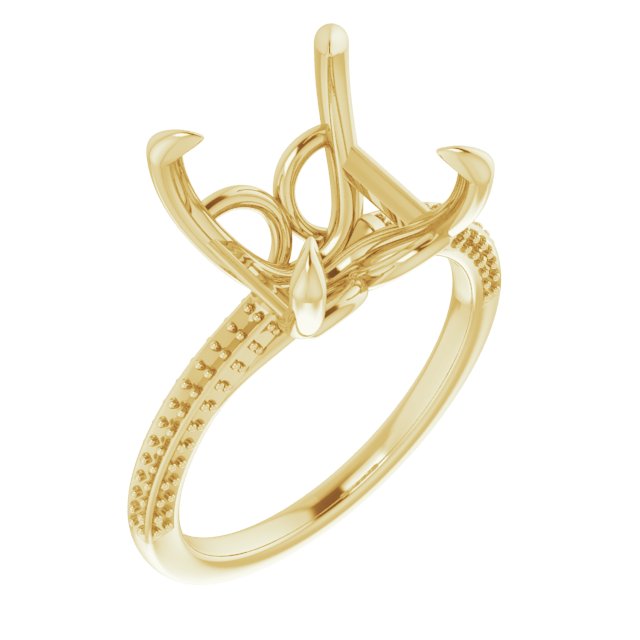 Claw-Prong Accented Engagement Ring