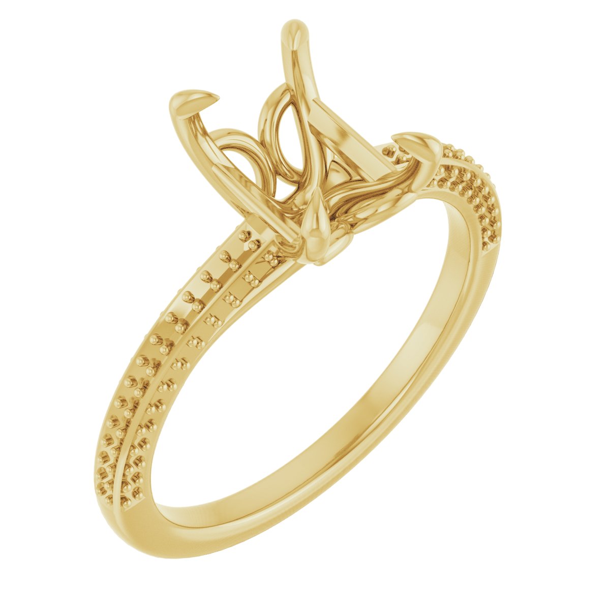 Claw-Prong Accented Engagement Ring