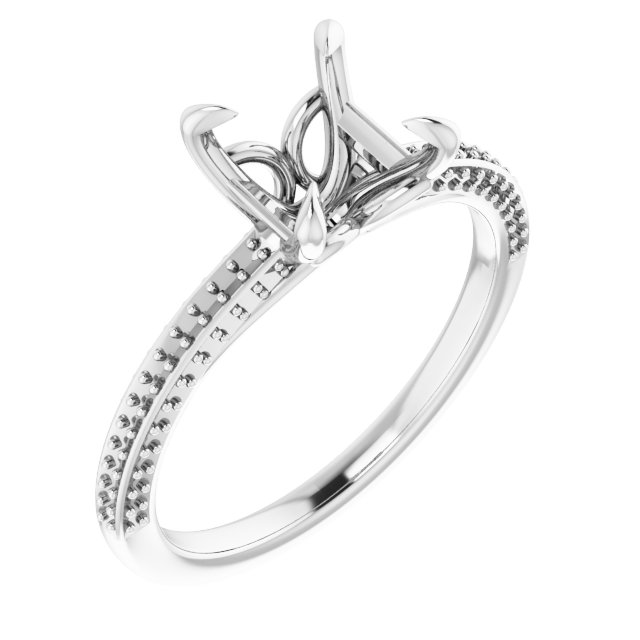 Claw-Prong Accented Engagement Ring