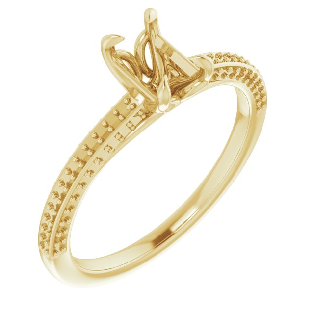Claw-Prong Accented Engagement Ring