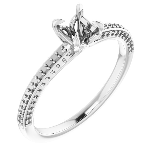 Claw-Prong Accented Engagement Ring
