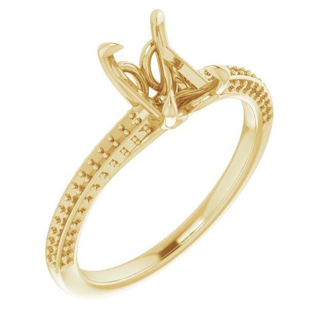 Claw-Prong Accented Engagement Ring