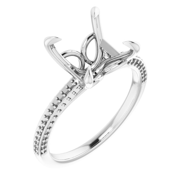 Claw-Prong Accented Engagement Ring