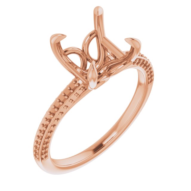 Claw-Prong Accented Engagement Ring