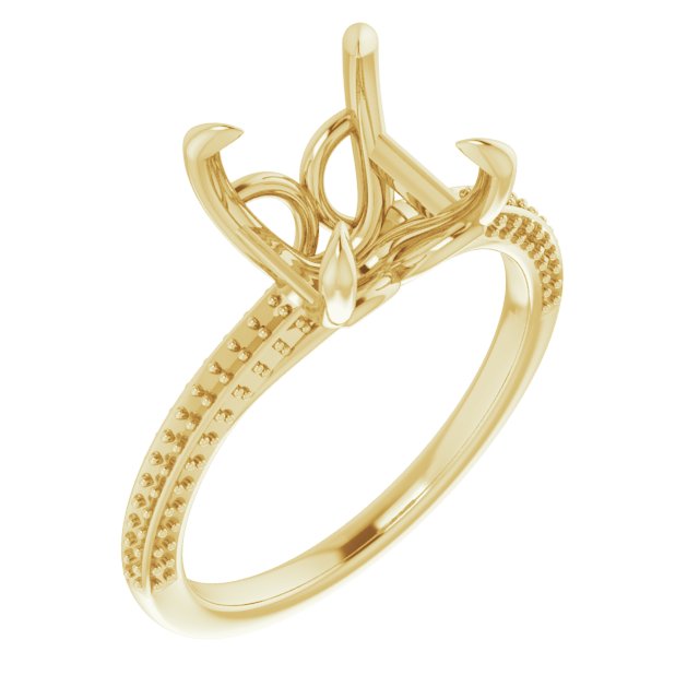 Claw-Prong Accented Engagement Ring