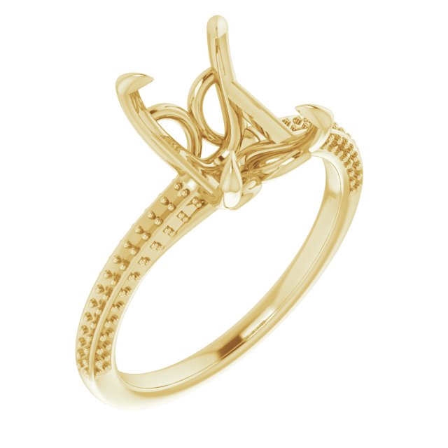Claw-Prong Accented Engagement Ring