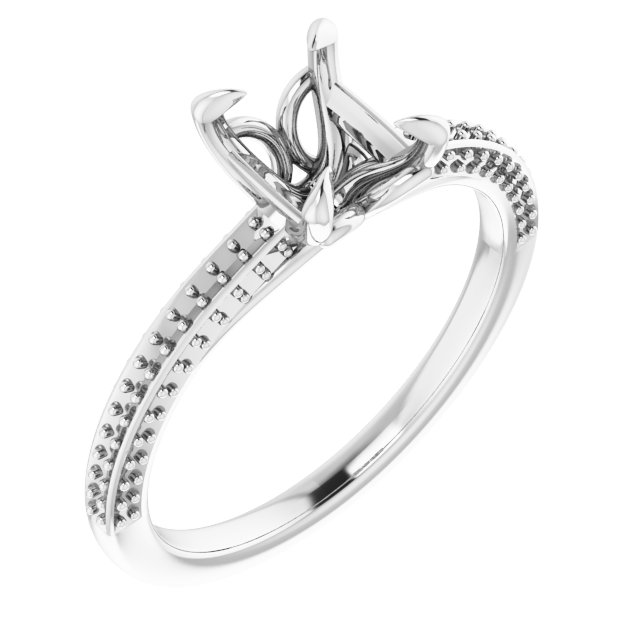 Claw-Prong Accented Engagement Ring