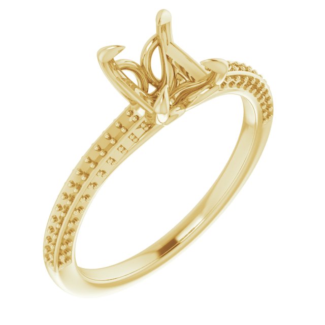 Claw-Prong Accented Engagement Ring