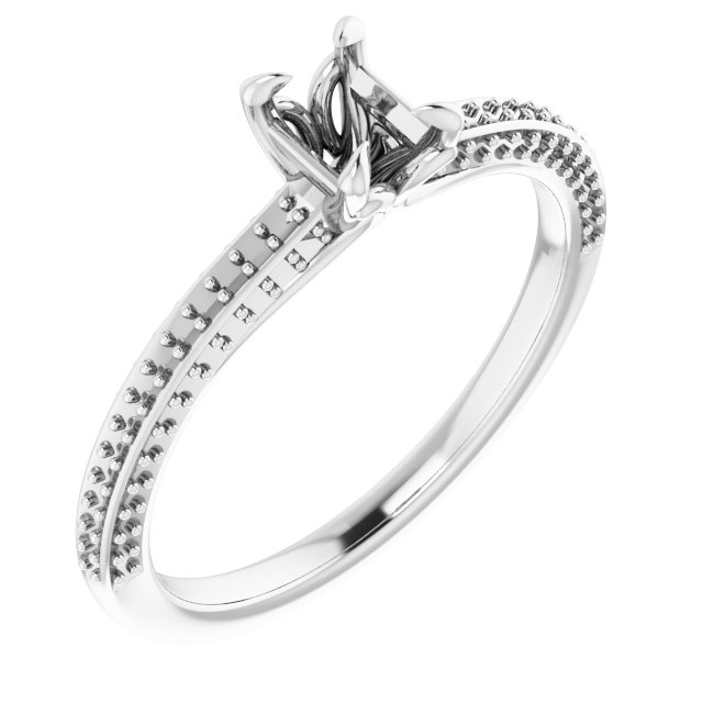 Claw-Prong Accented Engagement Ring