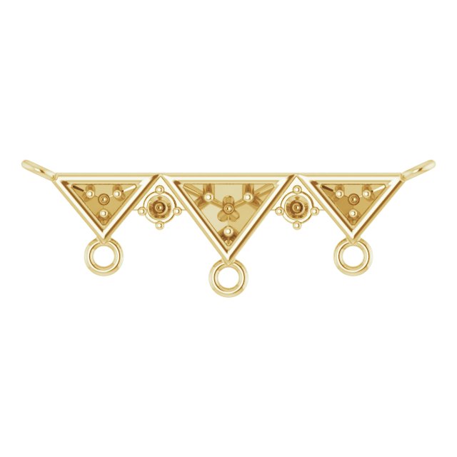 14K Yellow 20.5x6.9 mm .07 CTW Natural Diamond Necklace Center