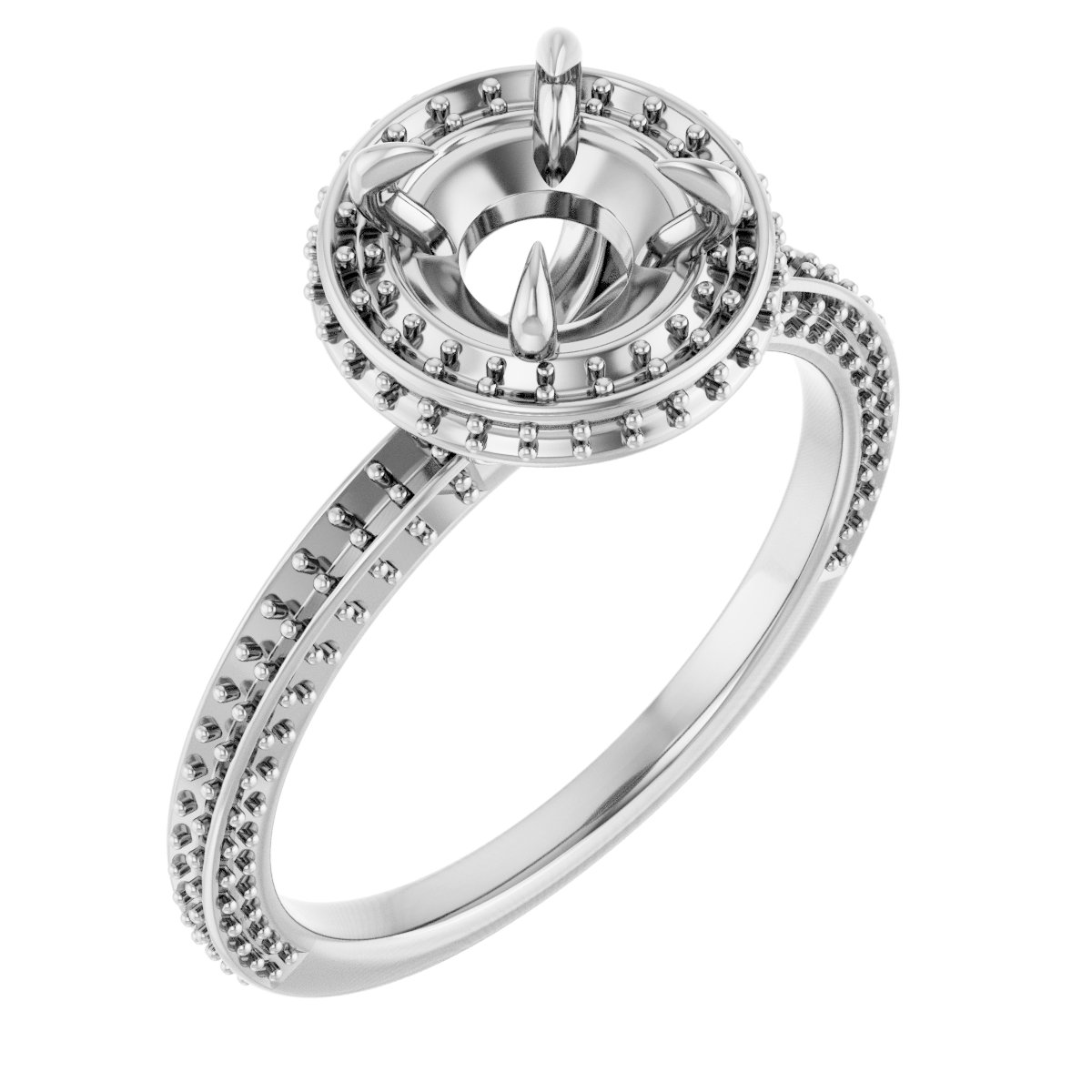 Hidden Halo-Style Engagement Ring