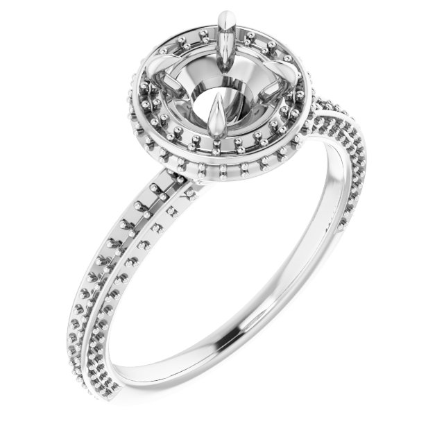 Hidden Halo-Style Engagement Ring