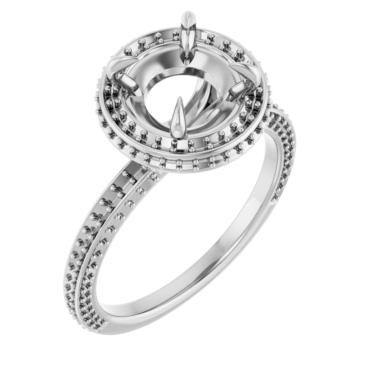Hidden Halo-Style Engagement Ring