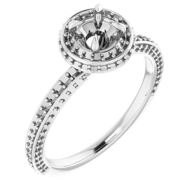 Hidden Halo-Style Engagement Ring