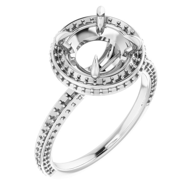 Hidden Halo-Style Engagement Ring