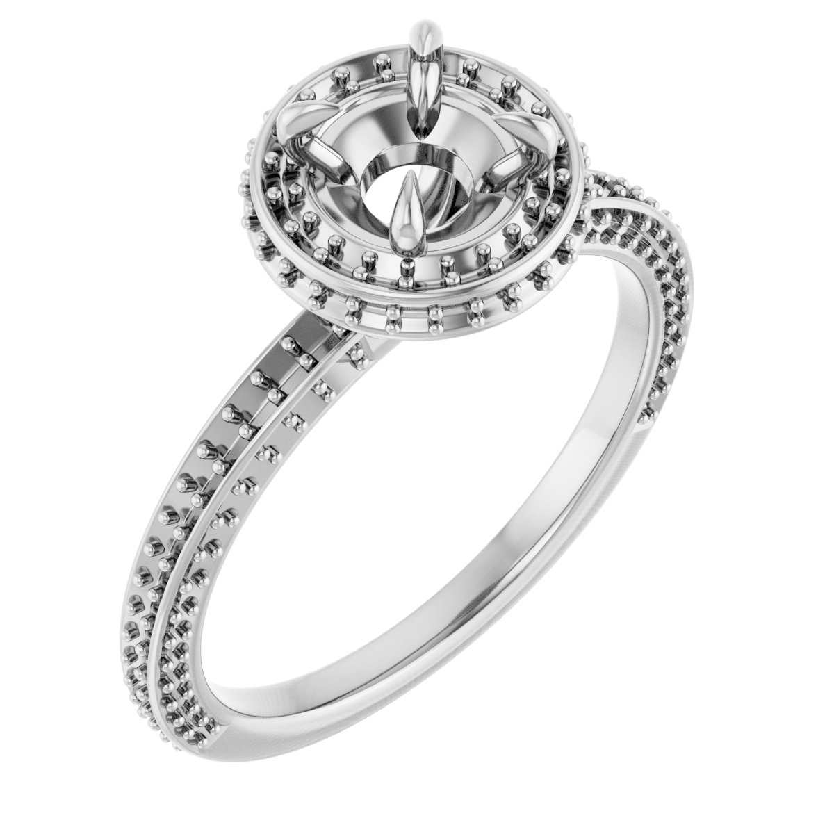 Hidden Halo-Style Engagement Ring