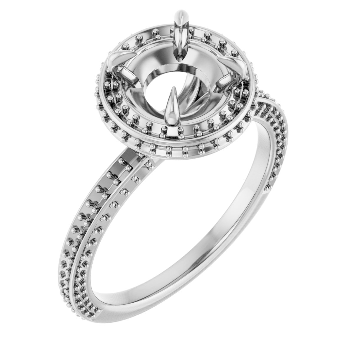 Hidden Halo-Style Engagement Ring