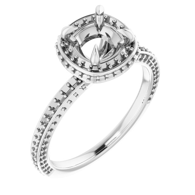 Hidden Halo-Style Engagement Ring