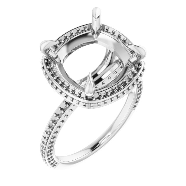 Hidden Halo-Style Engagement Ring