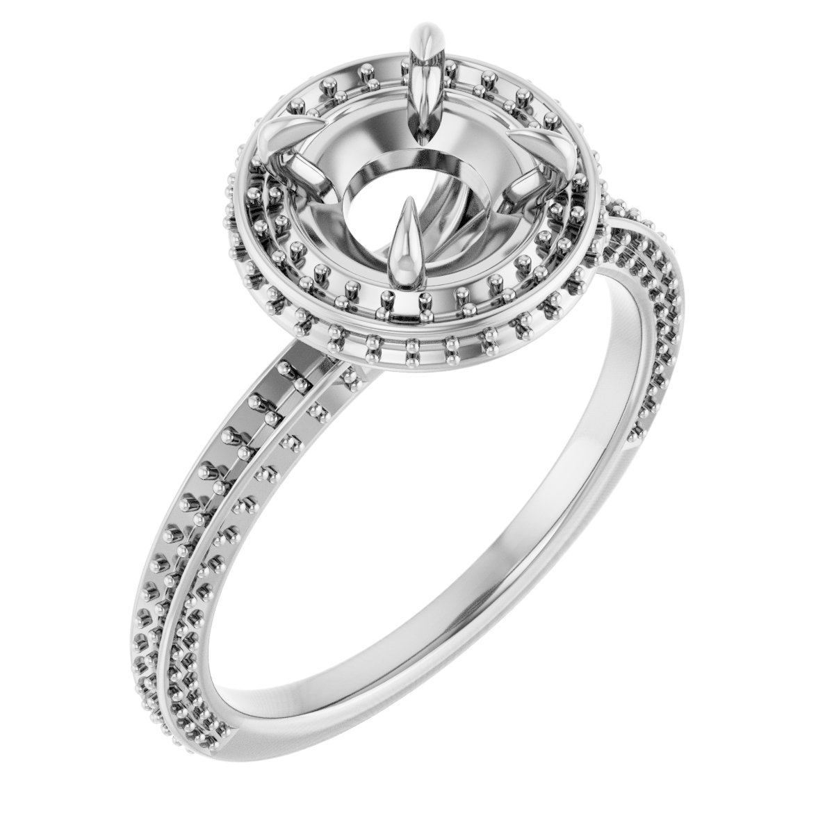 Hidden Halo-Style Engagement Ring