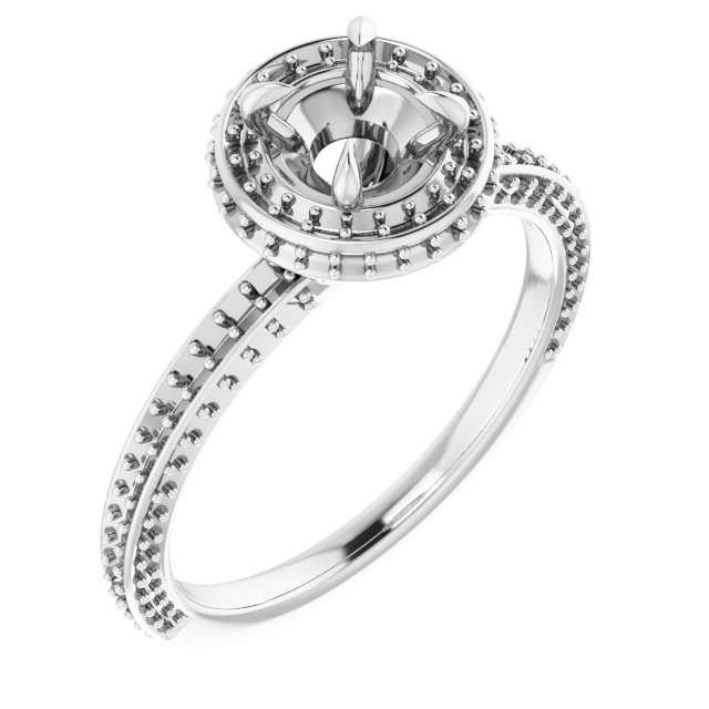 Hidden Halo-Style Engagement Ring
