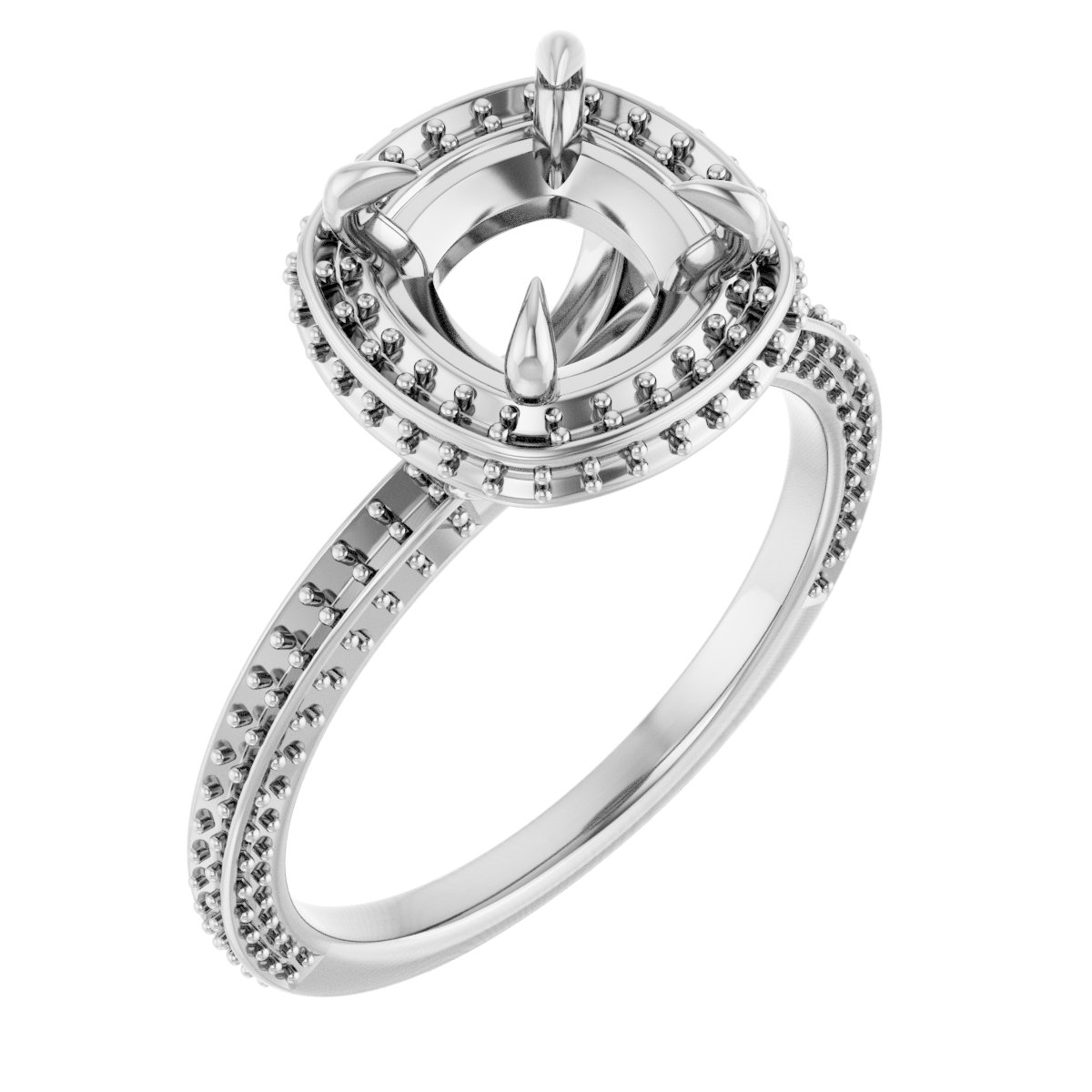 Hidden Halo-Style Engagement Ring