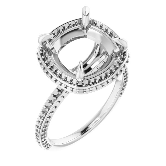Hidden Halo-Style Engagement Ring