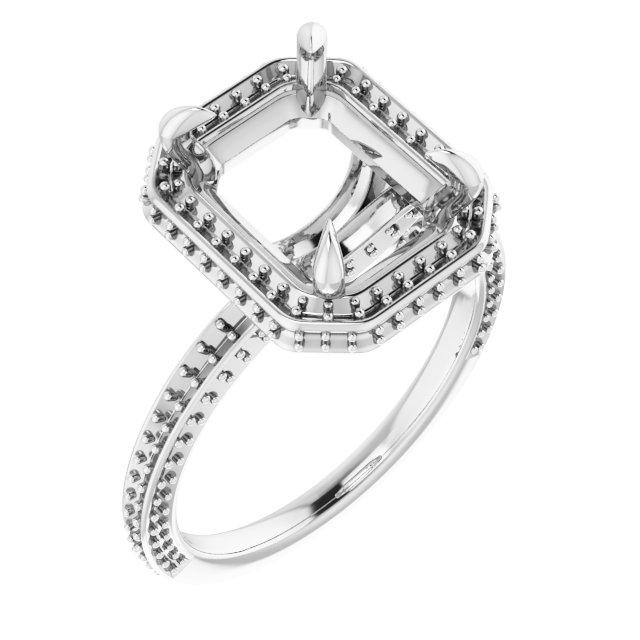Hidden Halo-Style Engagement Ring
