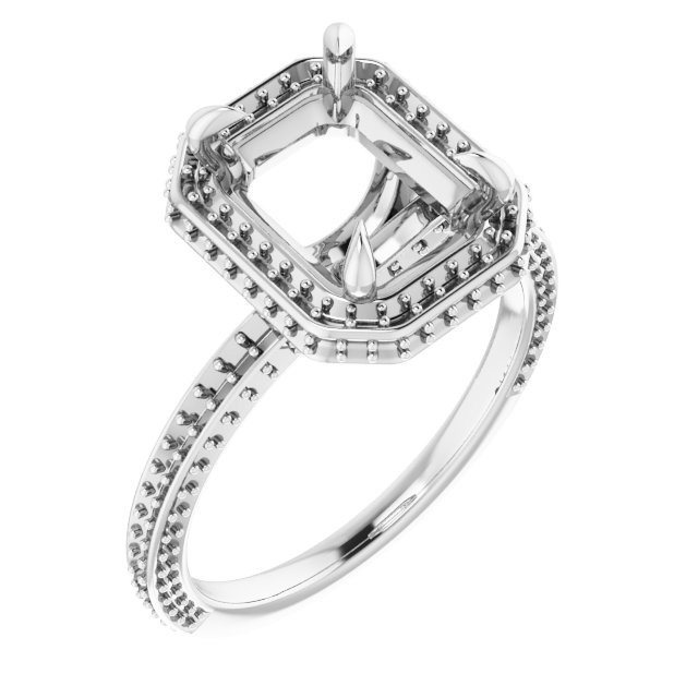 Hidden Halo-Style Engagement Ring